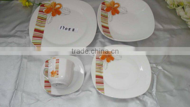 Hot sell ceramic round dinner set with balloon decal for wholesale
