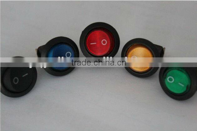 YL3-19 round black 2 pin hair dryer rocker switch