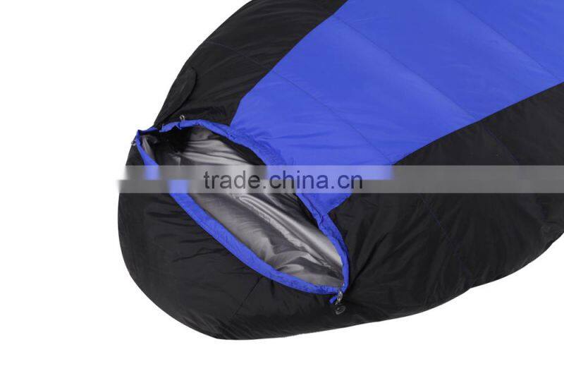 Outdoor light camping heated mummy minion down sleeping bag