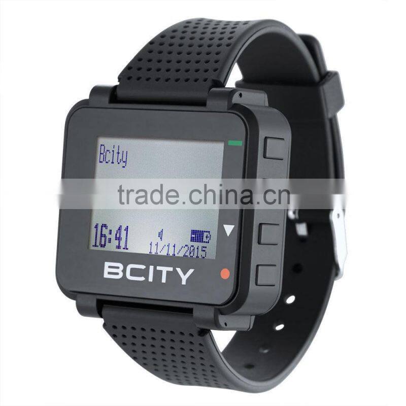 Best seller 300M call range watch pager and button wireless calling system