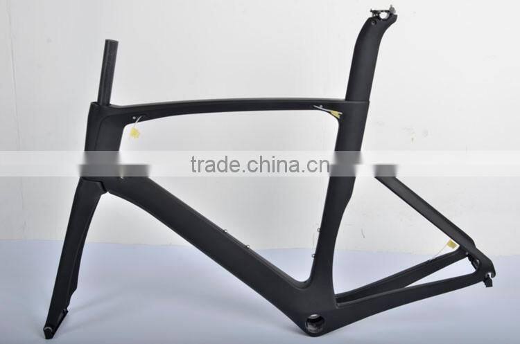 Matt finish UD weave carbon fiber TT road bike frame