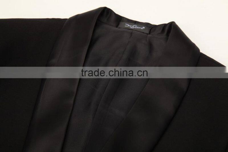 2016 new style long sleeve China guangzhou red color man slim fit wedding dress