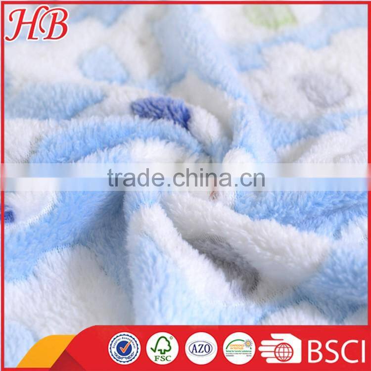top sell cute jacquard coral fleece baby blanket