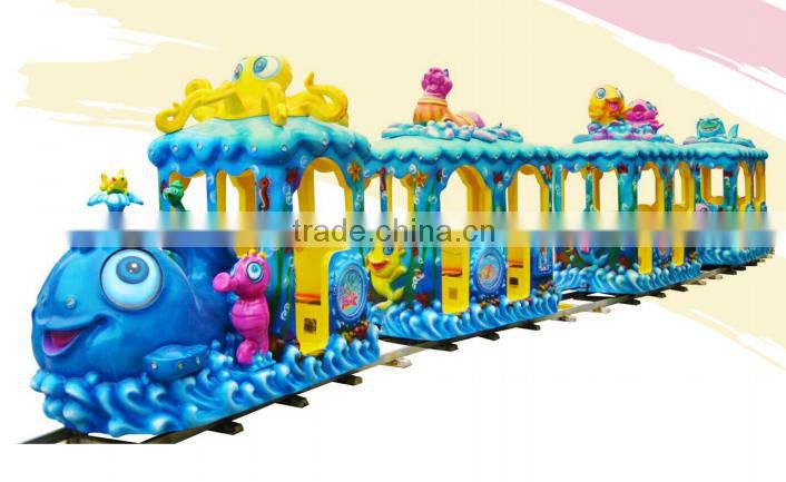 kids outdoor playground Mini train with track for sale