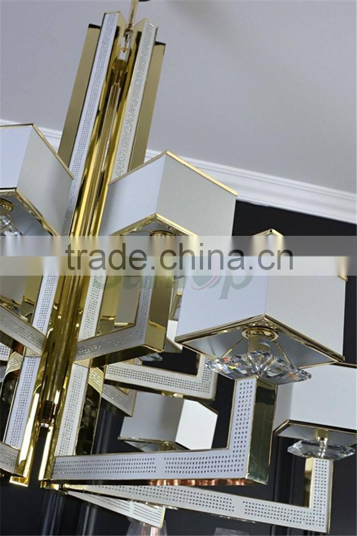 Newest chandelier lamps/K9 Crystal pendant lights/leather chandelier lights