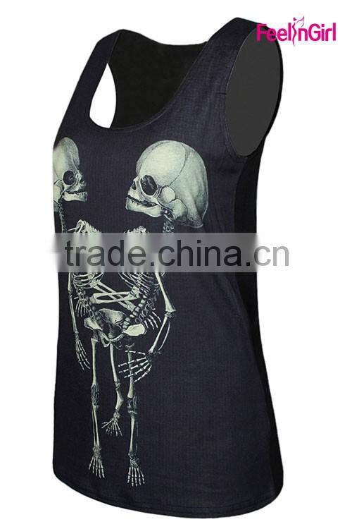 In-Stock Items Supply Type Summer New Design Print Tank Top