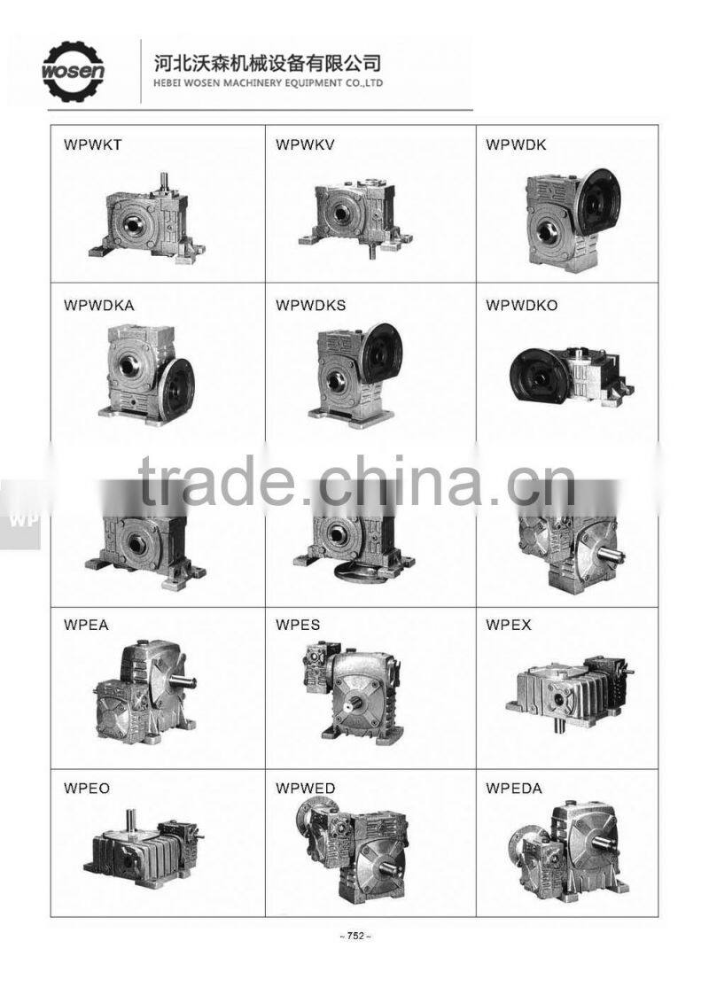 WP series worm agricultural gearbox motor