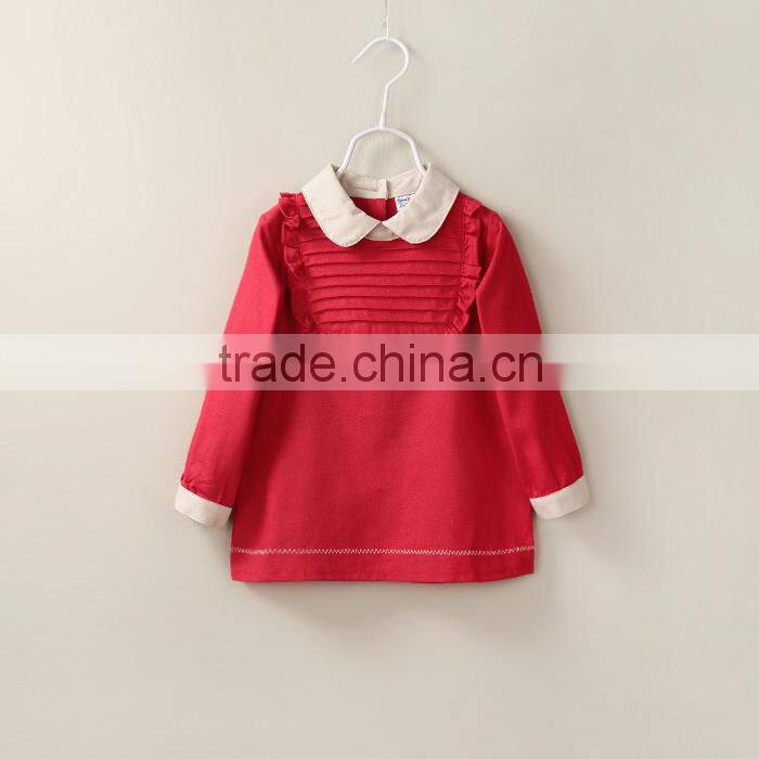 wholesale price white collar dress children kids party wear dresses for girls