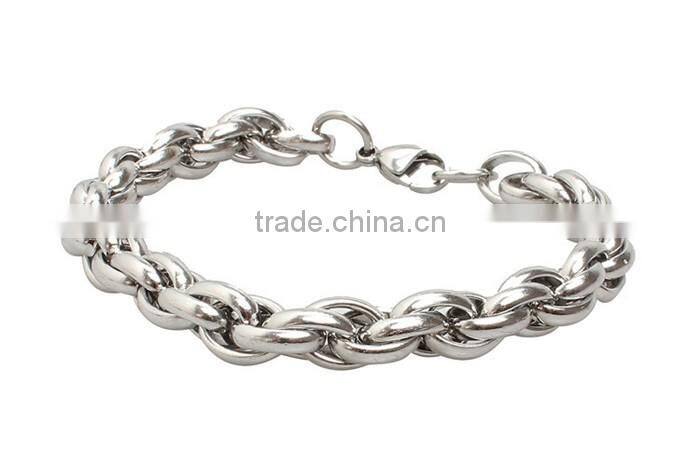 Fashionable jewelry simple style natural color 316l stainless steel men bracelet