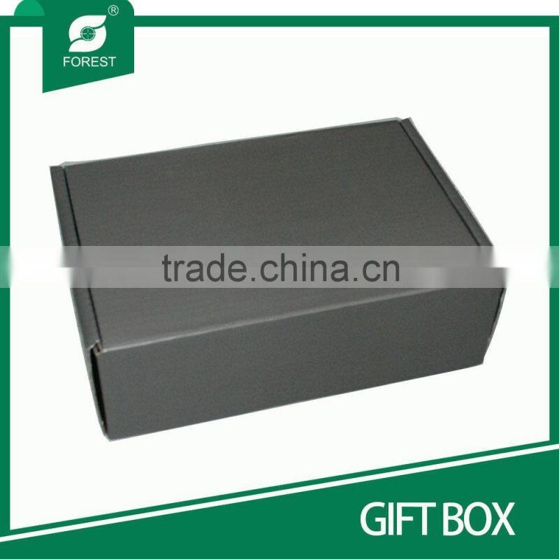 HIGH END CUSTOM MADE CORRUGATED GIFT BOX FOR POSTAGE WITH HOT SILVER STAMPPED INSIDE