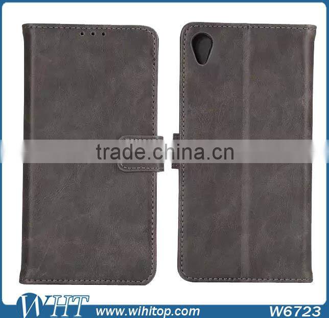 For Sony Xperia Z3+ Leather Case, Crazy Horse Wallet Leather Flip Stand Case for Sony Xperia Z3+ Plus E6553