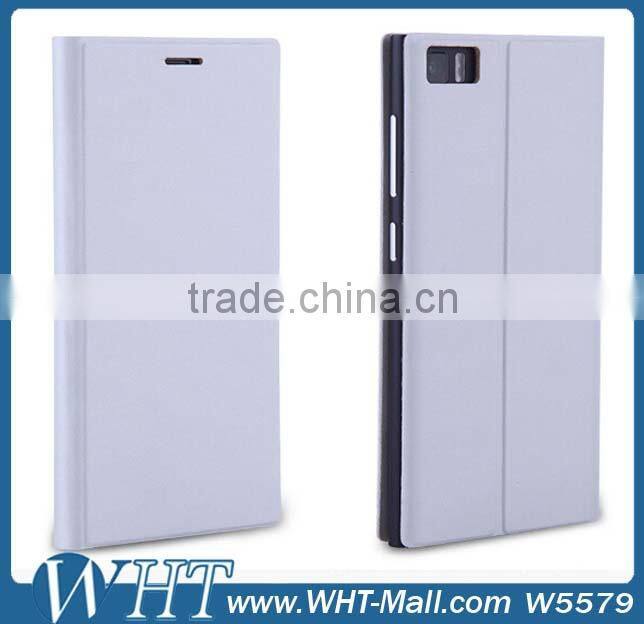 Leather Flip Case for Xiaomi mi3, Flip Cover Case for Xiaomi mi3, Mi3 Case