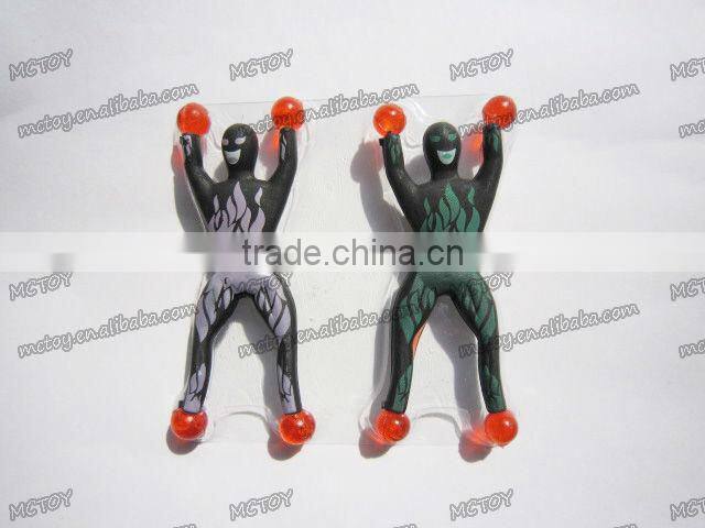 Hotsale sticky gummy spider-man toy wall climbing spiderman toys baby boy toy spiderman figure Chrismats Gifts 2pcs/blister card