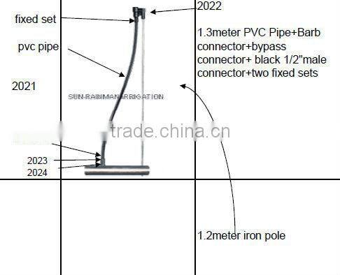 Rubber hose of irrigation equipment