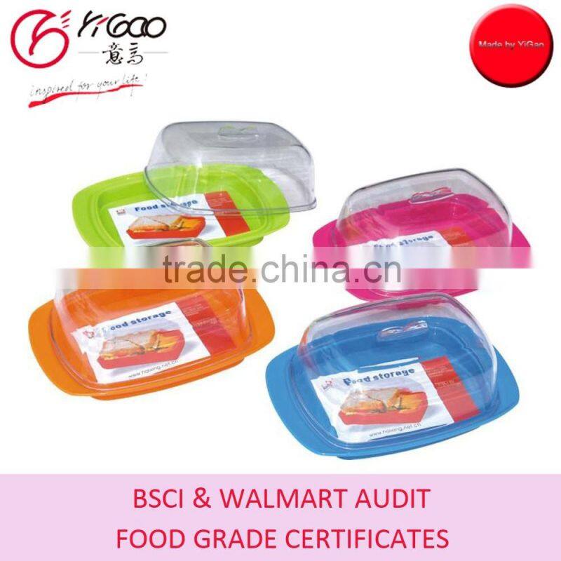 Cheap Square & Rectangular Cheese Keeper/Plastic Cheese Holder/PP Butter Container