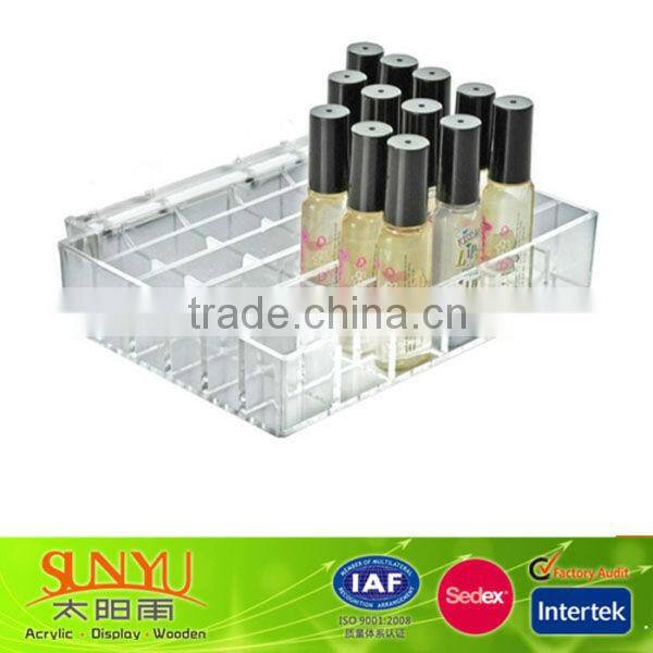 clear acrylic ladder cosmetics display shelf