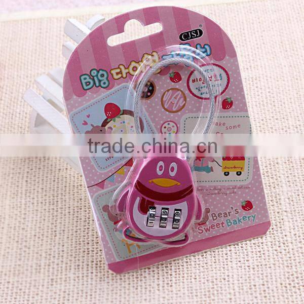 High quality Resettable cable Combinaton Padlock small cable Lock CH-QQ