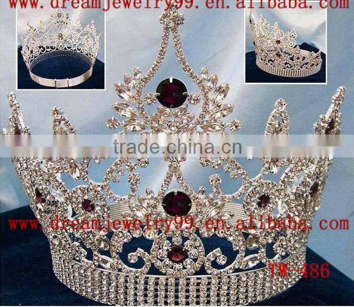 high end elegant crystal kings crown