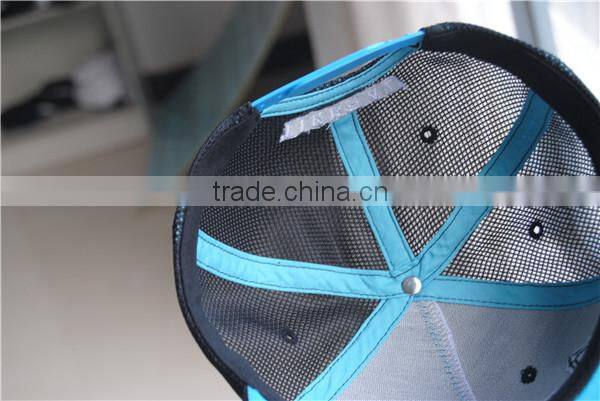 promotional sublimation printed 3d embroidery logo flat brim mesh hat