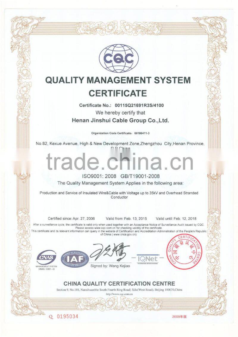 High voltage single core XLPE power cable 11kv 6/10(12)kV