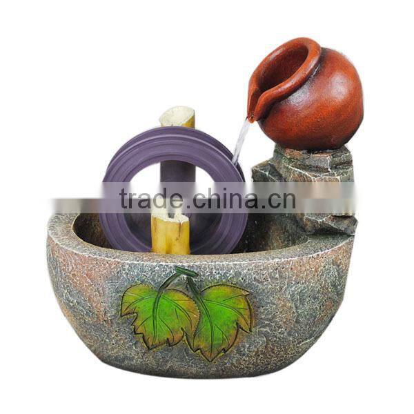 Large size Resin outdoor fountains in jar shape