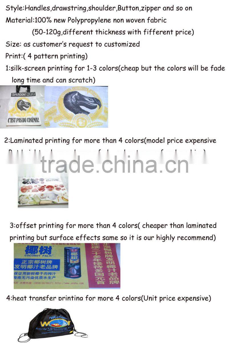 laminated non woven pp recycle bag