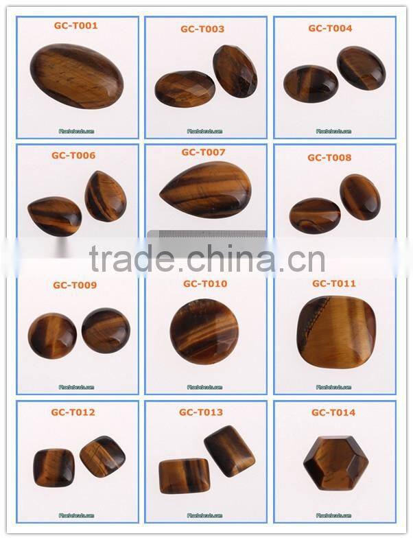 Wholesale High Quality Tiger Eye Faceted Gemstone Cabochons GC-T003
