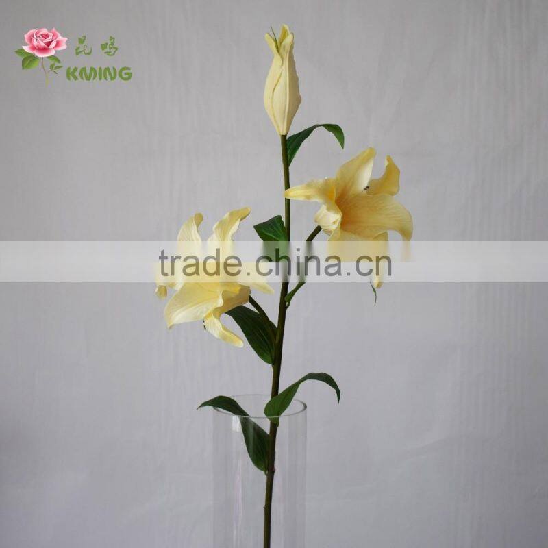 artificial foam flower lily tree made from artificial flower mold three heads
