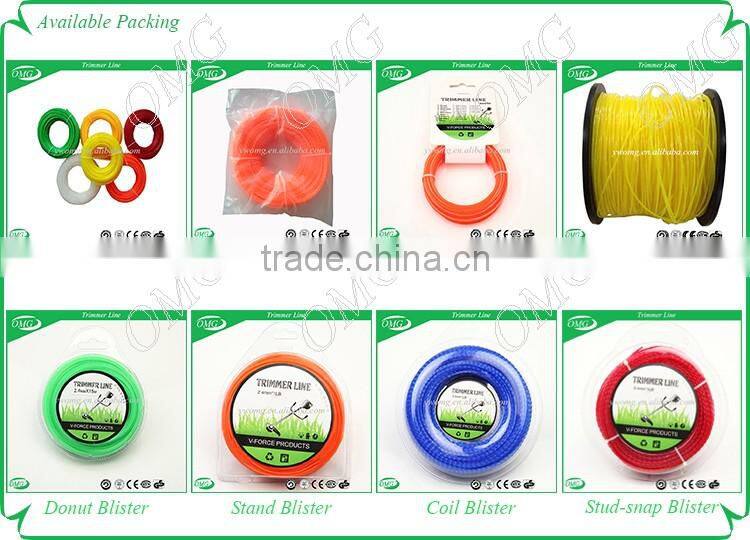 High quality 3LBS 5LB 8LB Spool Packing brush cutter round production nylon line grass trimmer line