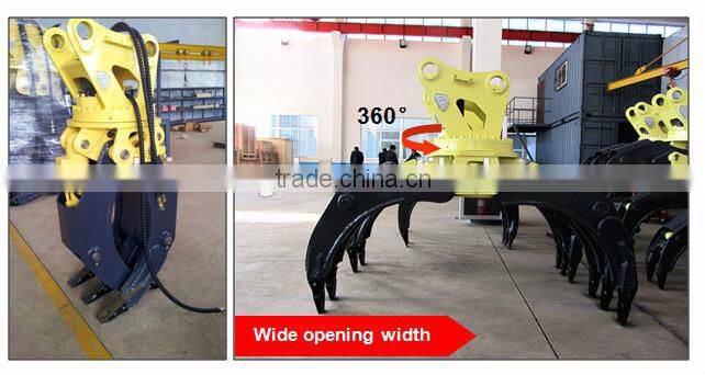 Excavator wood grapple rock grab for various excavator