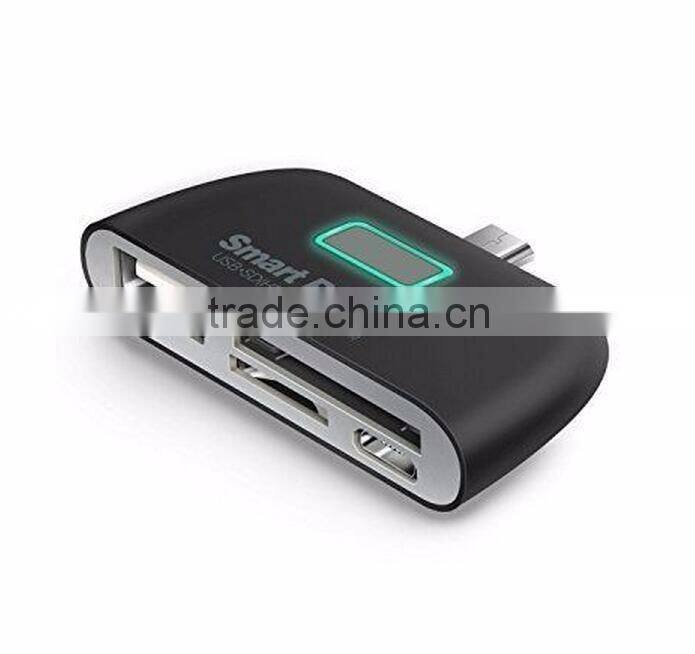 4 in 1 OTG Adapter Micro USB Card Reader SD HC TF