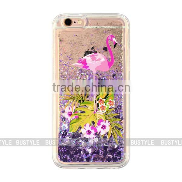 Custom Transparent Liquid Glitter Case for iPhone for Samsung Mobile Phone Cover
