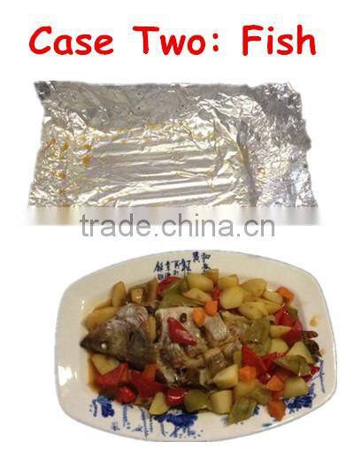 silicone coated non-sticky aluminum foil for kitchen use