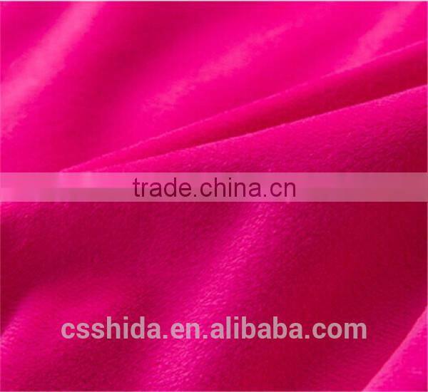 polyester single side yarn dyed brushed sofa velvet fabric