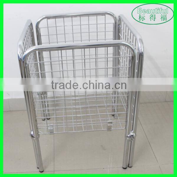 Metal storage wire mesh container