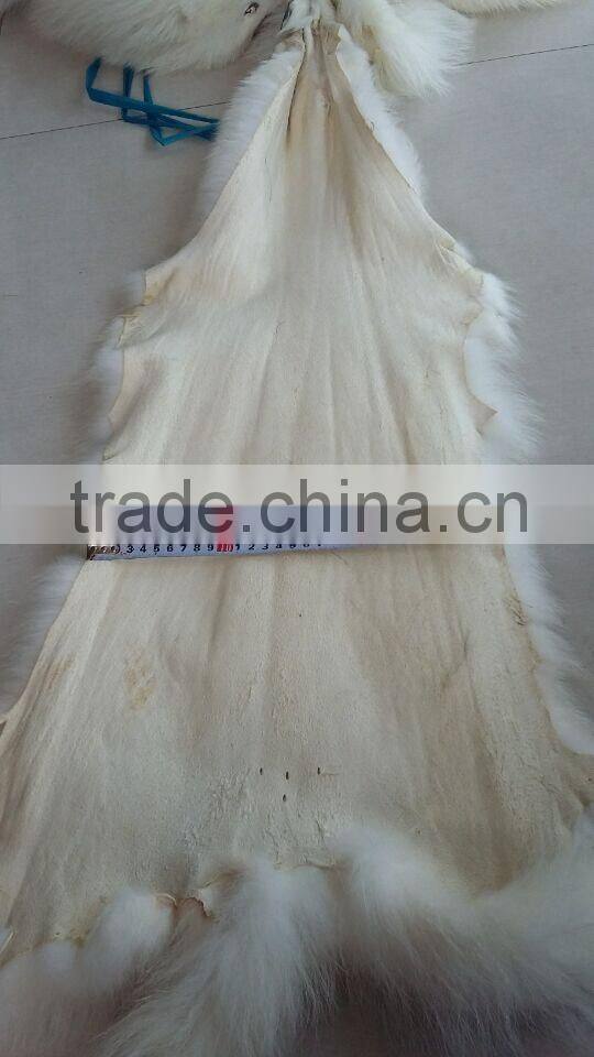 Genuine Animal Skin Raccoon Dog Fur / Real Natural Fur Skin / White Raccoon Skin
