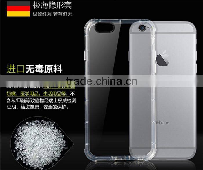 Clear Soft TPU Shockproof Matte Case For iphone 6 plus/iphone 6