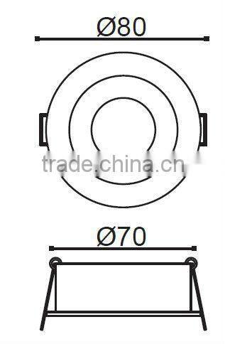 stainless steel high power LED ceiling downlight