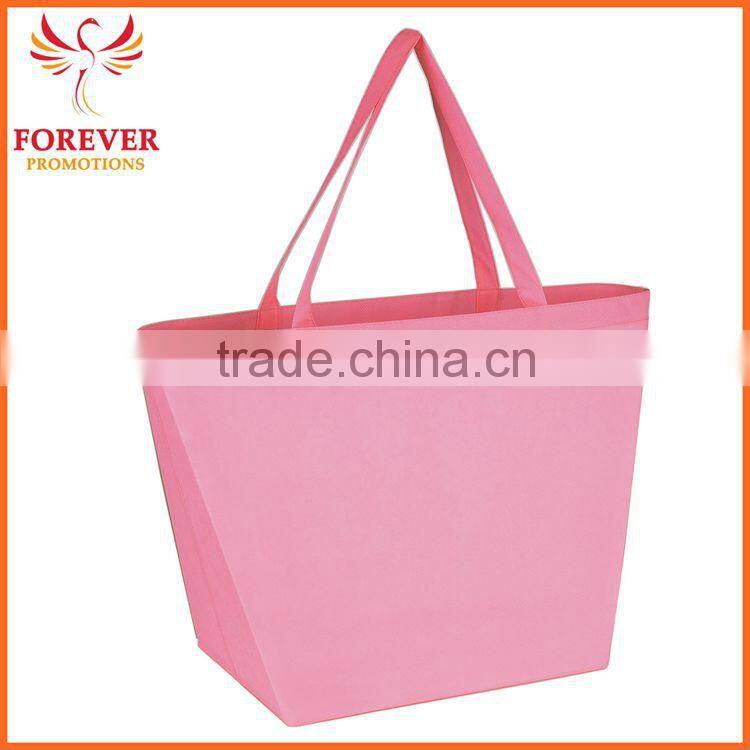 Custom Logo Printed Shopping Tote Recyclable Budget Reusable Green Non-woven Tote Shopping Bag