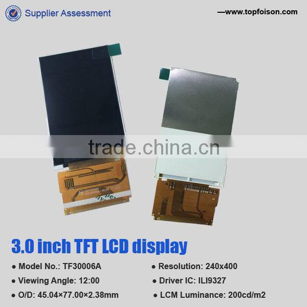 3.0 inch tft lcd monitor smart mobile 240*400 tft lcd monitor