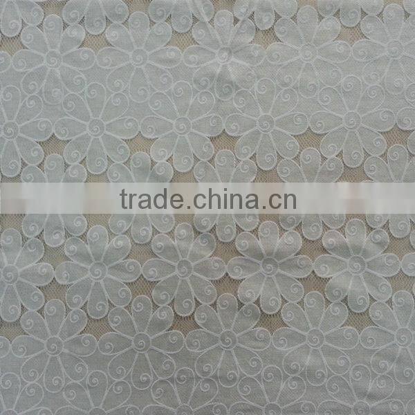 YH005# Lace Fabric for Wedding Dress /Burning Flower Lace Fabric /TC Material Lace Fabric