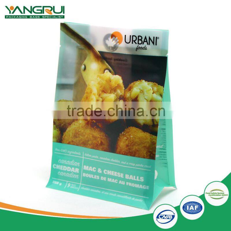 customized new products flat bottom zip lock food packing bags plastic packaging