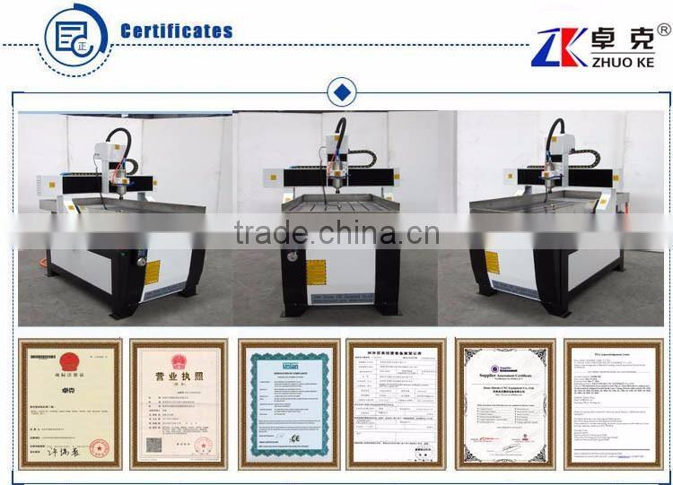 China Small Size Metal CNC Router Machine ZK-6090 For Aluminum Copper 600*900MM With Hybird Servo Motor&Wireless Handwheel