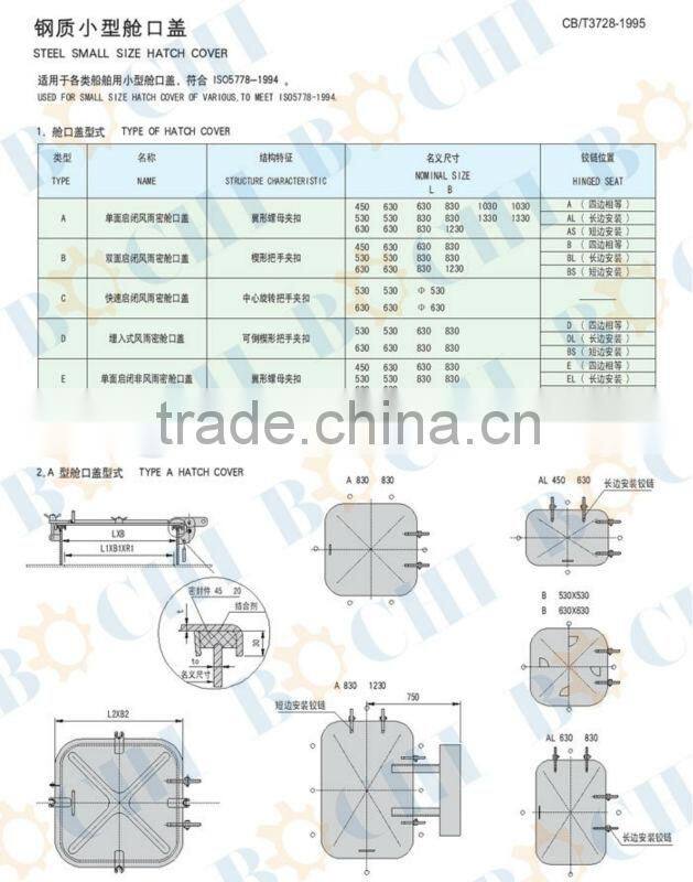 BOCHI Customized Marine Steel Hatch Cover