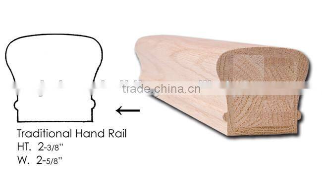 modern wood stair handrail
