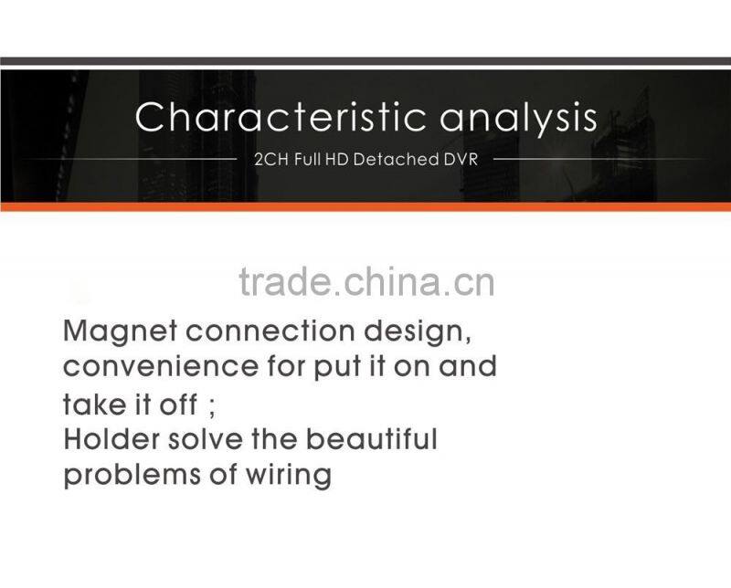 Dual lens fhd 1080P detached DVR car gps and reverse camera