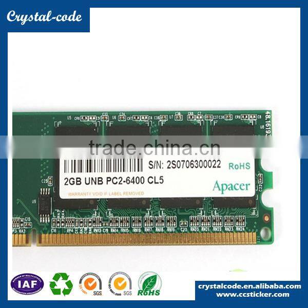 Adhesive sticker printing heat resistant ESD protection label