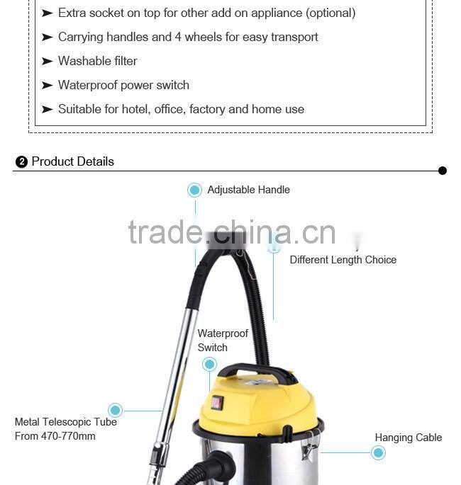 Household/Industrial appliance cyclone type 2 in 1 vacuum cleaner
