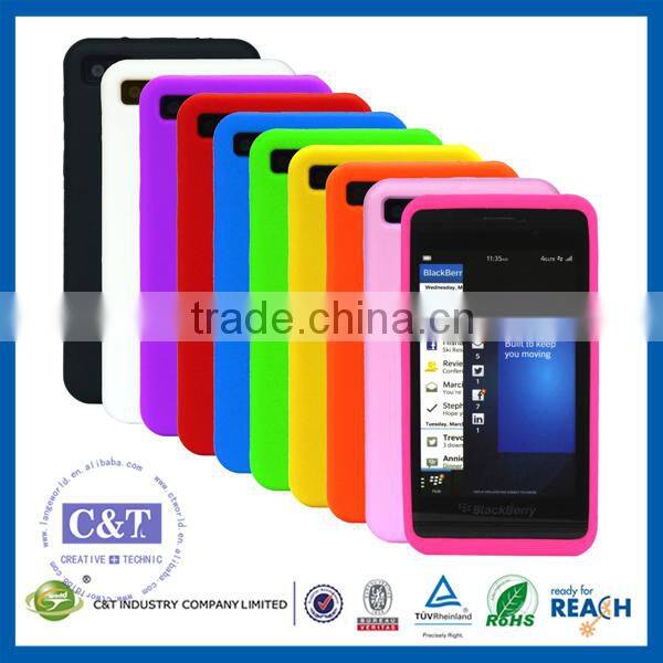 C&T 2 Color TPU Bumper Case for blackberry z10 phone,case for Blackberry z10