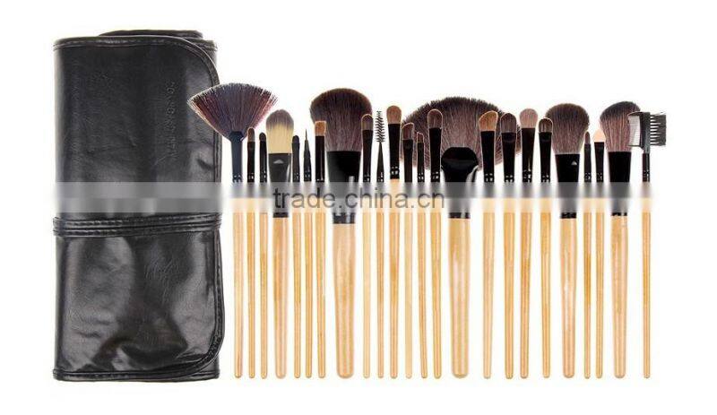Professional 24pcs Makeup Brushes Set Cosmetic Tools Make-up Toiletry Kit Wood Brand Make Up Brush Set with Case